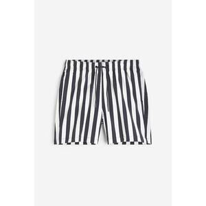 H&M Men's Black & White Striped Print Seersucker Swim Trunks Shorts Size XL